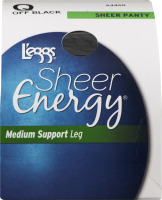 L'eggs Sheer Energy Medium Support Leg Sheer Panty Q Off Black