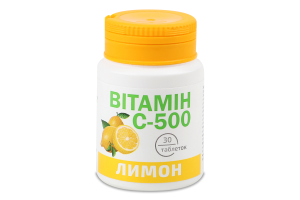 Добавка дієтична К енд Здоров'я Вітамін С-500 30 табл. зі смаком лимону