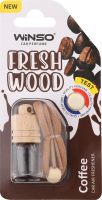 Ароматизатор д/авто Fresh Wood Coffee 4мл блістер Winso