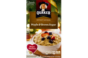 Quaker Instant Oatmeal Maple & Brown Sugar - 10 CT
