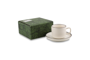 Чашка 130мл з блюдцем кераміка KYYW691