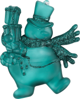 Підвіска новорічна Сніговик смарагдова 10*9см КМ