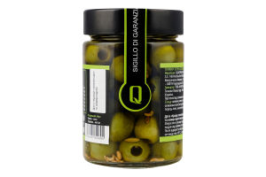 Оливки Quattrociocchi зелені солодк зі спеціям б/к