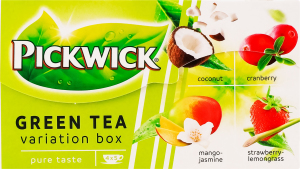 Смесь чая зеленого травяного и кусочков фруктов Variation Box Pickwick к/у 20х1.5г