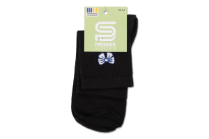 Шкарпетки Premier socks вис спорт вишив чор р22-24