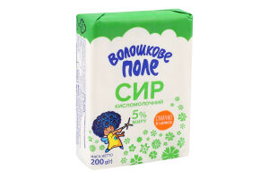 Сир кисломолочний 5% 200г еколін Волошкове поле