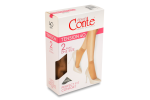 Шкарпетки жіночі Conte elegant Tension 40den 23-25 bronz 2пари