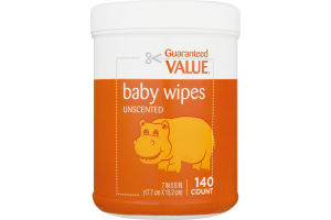 Guaranteed Value Baby Wipes Unscented - 140 CT