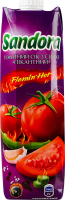 Сік з м'якоттю відновлений стерилізований з сіллю томатний Пікантний Sandora т/п 950мл