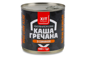 Каша гречневая со свининой Хіт продукт ж/б 400г