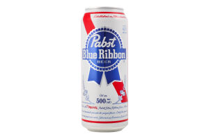 Пиво 500мл 4.7% світле фільтроване пастеризоване Pabst Blue Ribbon з/б