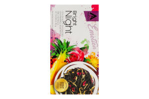 Чай чорний байховий цейлонський дрібний з ананасом, пелюстками троянд і календули Bright night Emotion Askold к/у 20х2г