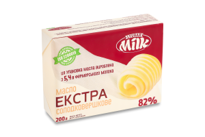 Масло сладкосливочное 82% Экстра Lyubar Milk м/у 200г