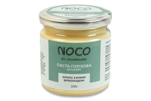 Паста горіхова без цукру Арахіс з білим шоколадом NOCO с/б 200г