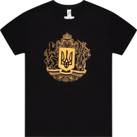 Футболка чол Sol's Imperial 190 Герб України чор M