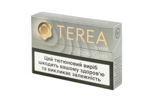 Виріб тютюновмісний для електричного нагрівання з фільтром Terea Silver 20шт