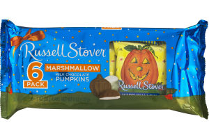 Russell Stover Marshmallow Milk Chocolate Pumpkins - 6 CT