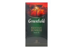 Чай чорний байховий дрібний Kenyan sunrise Greenfield к/у 25х2г