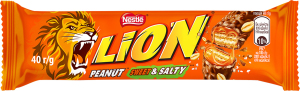 Вафлі з м'якою карамеллю, пластівцями та арахісом вкриті глазур'ю Арахіс Lion м/у 40г
