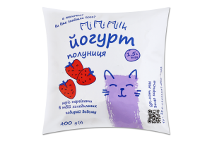 Йогурт 1.5% з наповнювачем фруктовим пастеризованим Полуниця Mimimilk м/у 400г