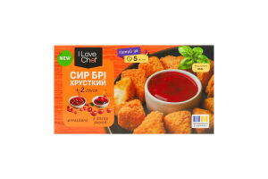 Сыр в панировке хрустящий Бри 0.25кг + ягодные соусы 2x0.05кг I Love Chef к/у 0.35кг