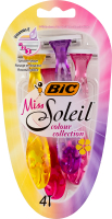 Бритва з 3 лезами без змінних картриджів Miss Soleil Colour collection BiC 4шт