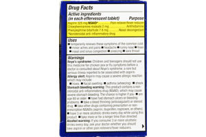 CareOne Effervesscent Cold Relief Original Flavor Nasal Decongestant, Pain Reliver/Fever Reducer - 20 CT