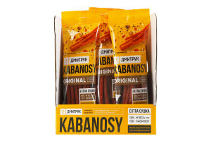 Снеки мясные из свинины Original Кабаносы Дмитрук в/к м/у 80г