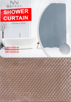 Шторка до ванної кімнати сіра 180*180см