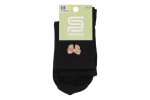 Шкарпетки Premier socks вис спорт вишив чор р20-22