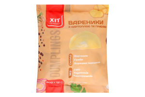 Вареники с картофелем и грибами Хіт продукт м/у 800г