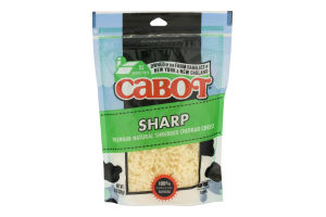Cabot Premium Natural Shredded Cheddar Cheese Sharp