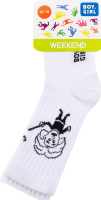 Шкарпетки дитячі Boy&Girl Einstein white р.16-18