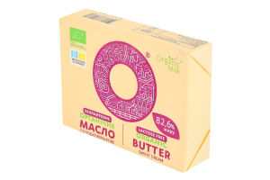 Масло сладкосливочное 82.6% безлактозное органическое Organic Milk м/у 180г
