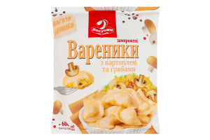 Вареники замороженные с картофелем и грибами Ласунка м/у 600г