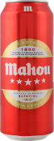 Пиво 500мл 5.5% світле фільтроване пастеризоване 5 estrellas Mahou з/б