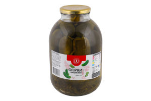 Огірки мариновані 3000г скло ТМ "1"