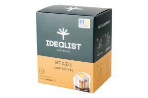 Кава натуральна мелена в дріп-пакеті Бразилія Idealist Coffee Co к/у 7х12г