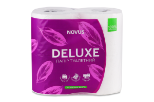 Бумага туалетная 3-х слойная Deluxe Novus 4шт