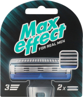 Картриджі для гоління змінні 3 леза For real men Max effect 2шт