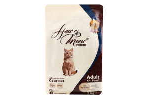 Корм д/дорослих котів Gourmet ягня курка риба сухий 2кг How Meow