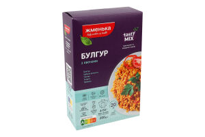 Булгур швидкого приготування з овочами TastyMix Жменька к/у 4х50г