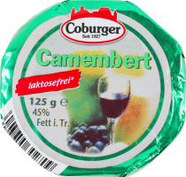 Сир 45% безлактозний Камамбер Coburger м/у 125г