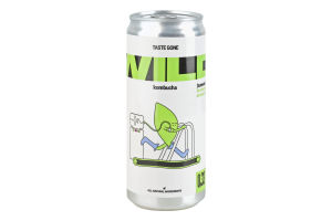 Напій газований ферментований непастеризований Зелений чай Комбуча Wild Kombucha з/б 330мл