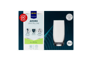 Стакан высокий 390мл №D100/12 S001 Aveiro Metro Professional 6шт