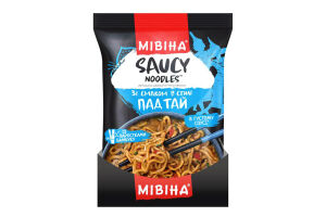Вермишель быстрого приготовления с ростками бамбука со вкусом в стиле Пад Тай Saucy noodles Мівіна м/у 92.5г