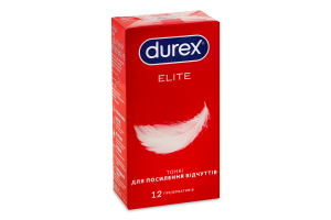 Презервативы латексные тонкие с силиконовой смазкой Elite Durex 12шт