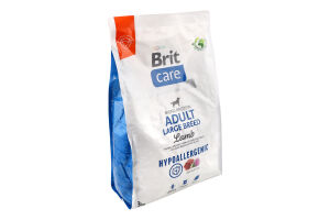 Корм сухий повнораціонний для дорослих собак Lamb Hypoallergenic Adult Large Breed Care Brit 3кг
