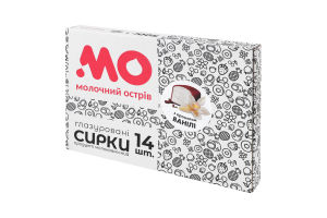 Сирок глазурований 26% з цукром з ароматом ванілі Молочний острів к/у 500г