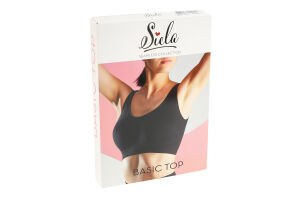 Топ жіночий з мікрофібри Siela Basic Seamless collection L-XL чорний
